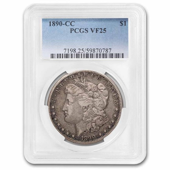 1890-CC Morgan Dollar VF-25 PCGS