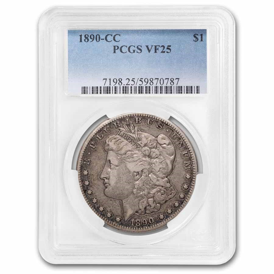 1890-CC Morgan Dollar VF-25 PCGS