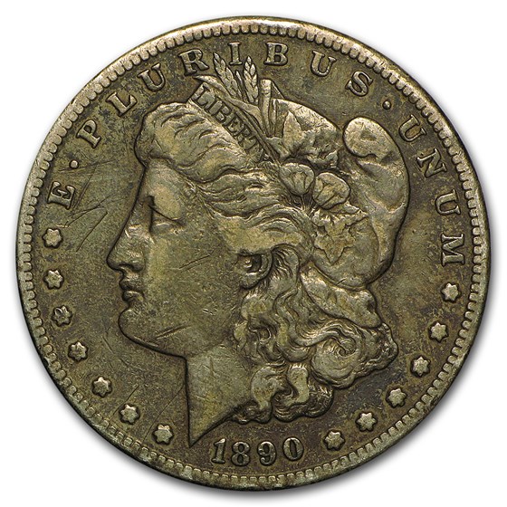 1890-CC Morgan Dollar VF (Damaged) 1890-CC Morgan Dollar VF (Damaged)