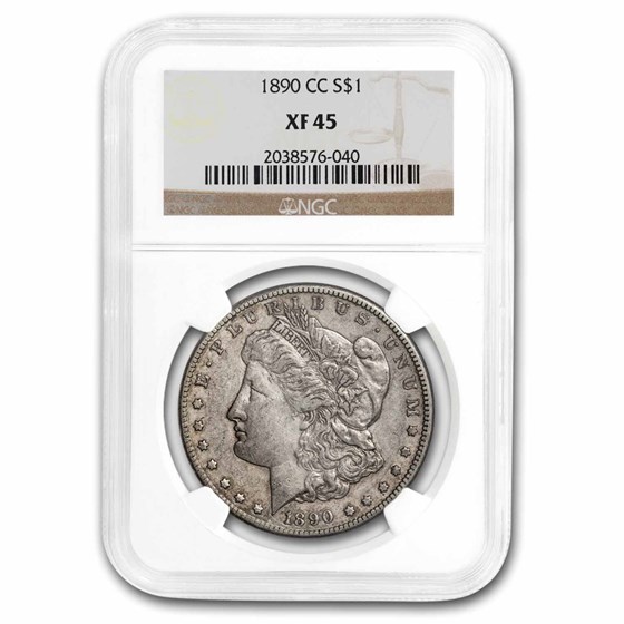 1890-CC Morgan Dollar XF-45 NGC 1890-CC Morgan Dollar XF-45 NGC