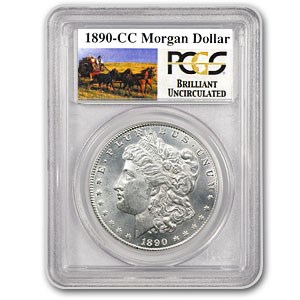 1890-CC Stage Coach Silver Dollar BU PCGS 1890-CC Stage Coach Silver Dollar BU PCGS