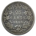 1890-H Canada 25 Cents Good
