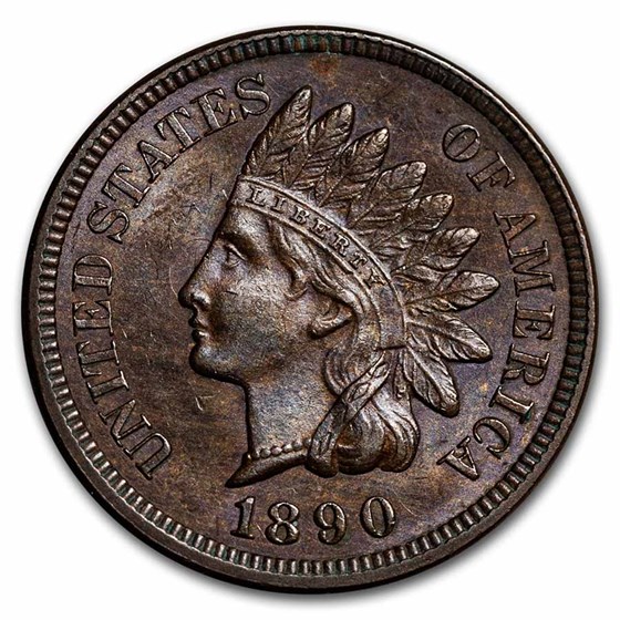 1890 Indian Head Cent BU 1890 Indian Head Cent BU