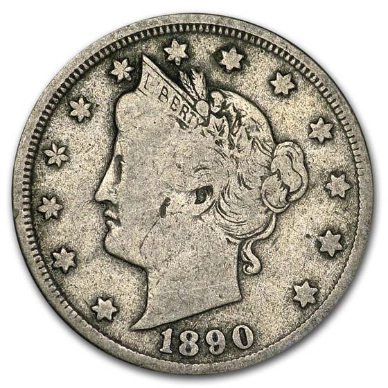 1890 Liberty Head V Nickel Fine 1890 Liberty Head V Nickel Fine