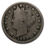 1890 Liberty Head V Nickel Good