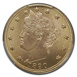 1890 Liberty Head V Nickel MS-66 PCGS