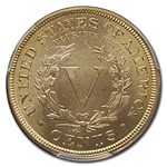 1890 Liberty Head V Nickel MS-66 PCGS