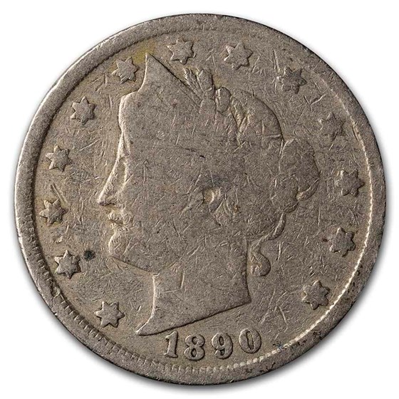 1890 Liberty Head V Nickel VG 1890 Liberty Head V Nickel VG