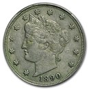 1890 Liberty Head V Nickel XF