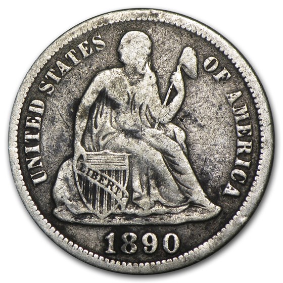 1890 Liberty Seated Dime Fine 1890 Liberty Seated Dime Fine