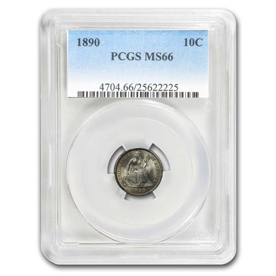 1890 Liberty Seated Dime MS-66 PCGS 1890 Liberty Seated Dime MS-66 PCGS