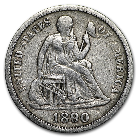 1890 Liberty Seated Dime VF 1890 Liberty Seated Dime VF