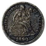1890 Liberty Seated Dime XF (Details)