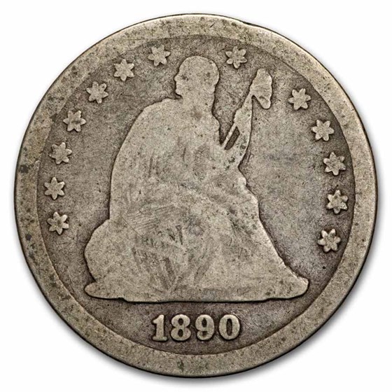 1890 Liberty Seated Quarter Good