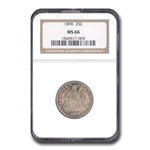 1890 Liberty Seated Quarter MS-66 NGC