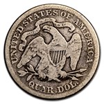 1890 Liberty Seated Quarter VG