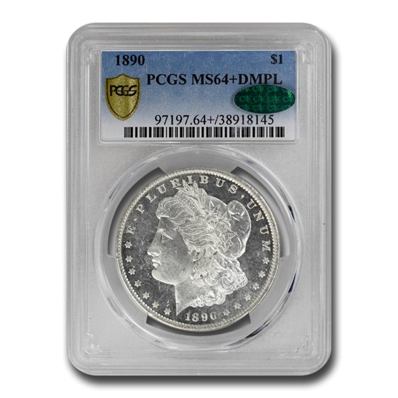 1890 Morgan Dollar DMPL MS-64+ PCGS CAC 1890 Morgan Dollar DMPL MS-64+ PCGS CAC