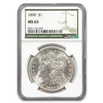 1890 Morgan Dollar MS-63 NGC (Green Label)