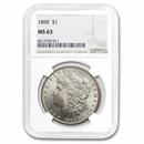 1890 Morgan Dollar MS-63 NGC
