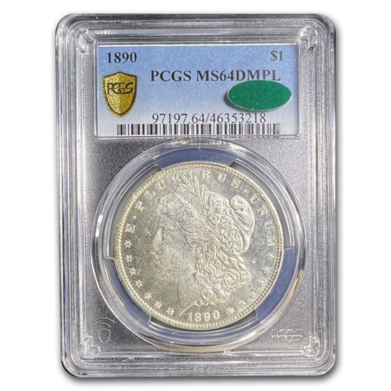 1890 Morgan Dollar MS-64 PCGS DMPL CAC 1890 Morgan Dollar MS-64 PCGS DMPL CAC
