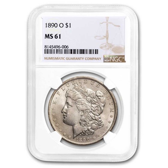 1890-O Morgan Dollar MS-61 NGC 1890-O Morgan Dollar MS-61 NGC