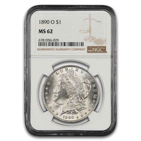 1890-O Morgan Dollar MS-62 NGC