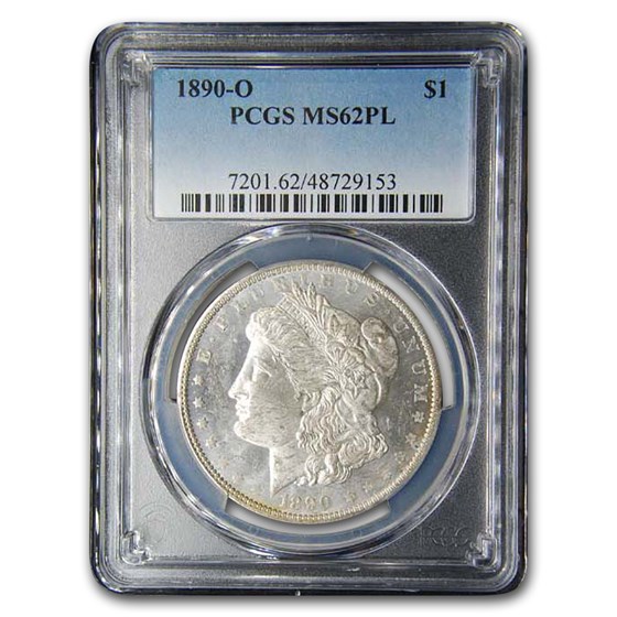 1890-O Morgan Dollar MS-62 PCGS (PL) 1890-O Morgan Dollar MS-62 PCGS (PL)