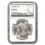 1890-O Morgan Dollar MS-63 NGC (Green Label)