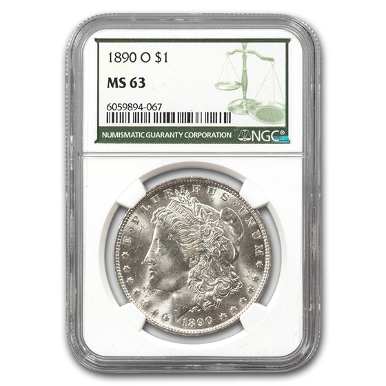 1890-O Morgan Dollar MS-63 NGC (Green Label) 1890-O Morgan Dollar MS-63 NGC (Green Label)