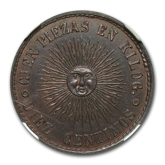 Buy 1890 Puerto Rico Copper 10 Centimos MS-64 NGC (RB) | APMEX