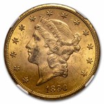 1890-S $20 Liberty Gold Double Eagle MS-61 NGC
