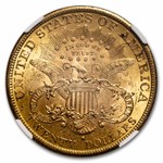 1890-S $20 Liberty Gold Double Eagle MS-61 NGC