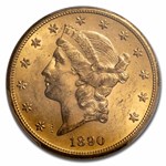 1890-S $20 Liberty Gold Double Eagle MS-61 PCGS