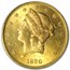 1890-S $20 Liberty Gold Double Eagle MS-62 PCGS (CAC)