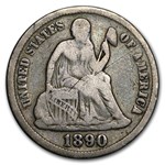 1890-S Liberty Seated Dime Fine