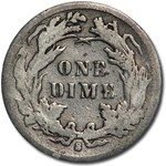 1890-S Liberty Seated Dime VF