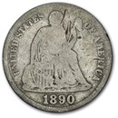 1890-S Liberty Seated Dime VG