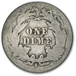 1890-S Liberty Seated Dime VG