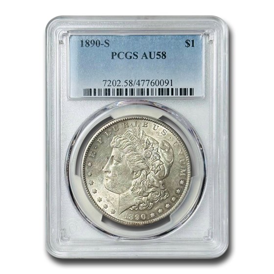 1890-S Morgan Dollar AU-58 PCGS 1890-S Morgan Dollar AU-58 PCGS