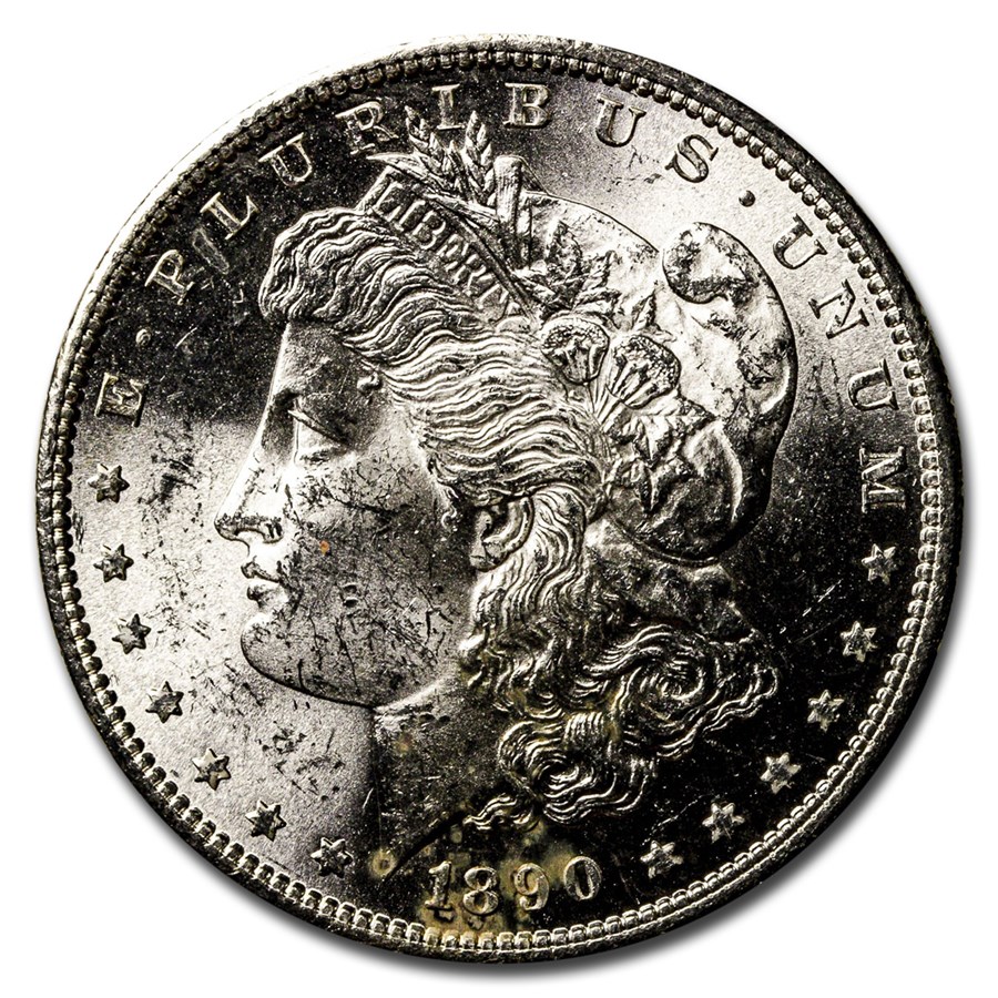 1890-S Morgan Dollar BU Details (Cleaned)