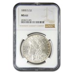 1890-S Morgan Dollar MS-61 NGC