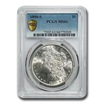 1890-S Morgan Dollar MS-61 PCGS