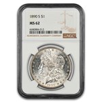 1890-S Morgan Dollar MS-62 NGC