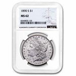 1890-S Morgan Dollar MS-62 NGC