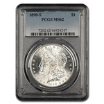 1890-S Morgan Dollar MS-62 PCGS