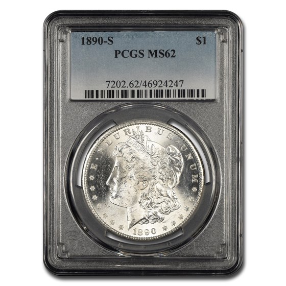 1890-S Morgan Dollar MS-62 PCGS 1890-S Morgan Dollar MS-62 PCGS