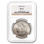 1890-S Morgan Dollar MS-63 NGC