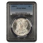 1890-S Morgan Dollar MS-63 PCGS