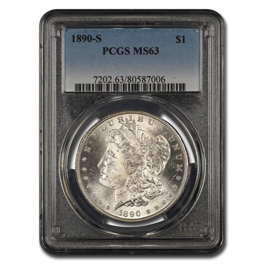 1890-S Morgan Dollar MS-63 PCGS