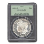 1890-S Morgan Dollar MS-64 DMPL PCGS